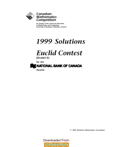 Canadian Mathematics Competition