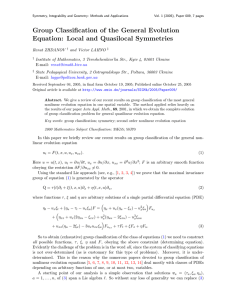 Group Classification of the General Evolution Equation: Local and Quasilocal Symmetries