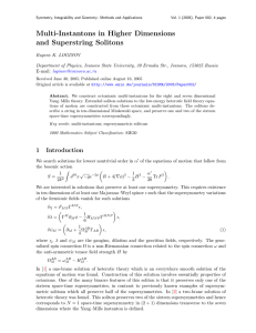 Multi-Instantons in Higher Dimensions and Superstring Solitons