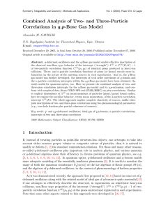 Combined Analysis of Two- and Three-Particle Correlations in q,p-Bose Gas Model