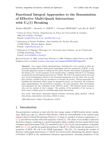 Functional Integral Approaches to the Bosonization of Ef fective Multi-Quark Interactions