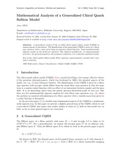 Mathematical Analysis of a Generalized Chiral Quark Soliton Model Asao ARAI