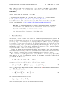On Classical r-Matrix for the Kowalevski Gyrostat on so(4)