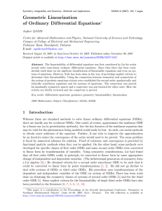 Geometric Linearization ns ?