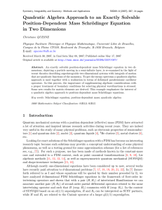 Quadratic Algebra Approach to an Exactly Solvable Position-Dependent Mass Schr¨ odinger Equation