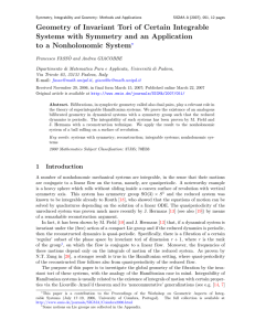 Geometry of Invariant Tori of Certain Integrable m ?