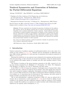 Nonlocal Symmetries and Generation of Solutions for Partial Dif ferential Equations