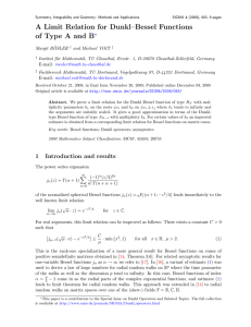 A Limit Relation for Dunkl–Bessel Functions B ?