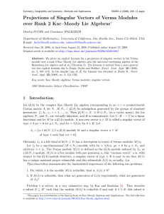 Projections of Singular Vectors of Verma Modules ebras ?