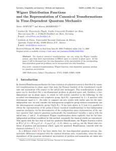 Wigner Distribution Functions and the Representation of Canonical Transformations