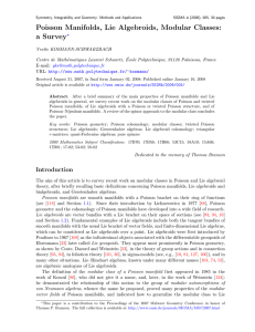 Poisson Manifolds, Lie Algebroids, Modular Classes: ey ?