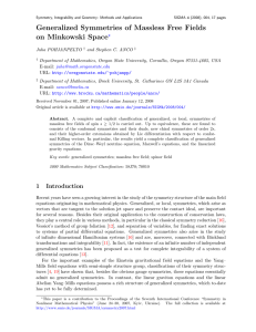 Generalized Symmetries of Massless Free Fields e ?