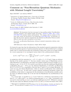 Comment on “Non-Hermitian Quantum Mechanics y” ?