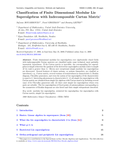 Classif ication of Finite Dimensional Modular Lie ix ?