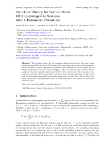 Structure Theory for Second Order 2D Superintegrable Systems with 1-Parameter Potentials