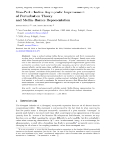 Non-Perturbative Asymptotic Improvement of Perturbation Theory and Mellin–Barnes Representation