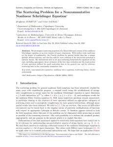 The Scattering Problem for a Noncommutative Nonlinear Schr&uml; n ?