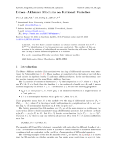 Baker–Akhiezer Modules on Rational Varieties