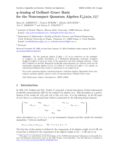 q-Analog of Gelfand–Graev Basis for the Noncompact Quantum Algebra U ) q