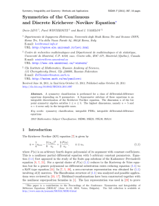 Symmetries of the Continuous uation ?