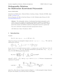 Orthogonality Relations for Multivariate Krawtchouk Polynomials