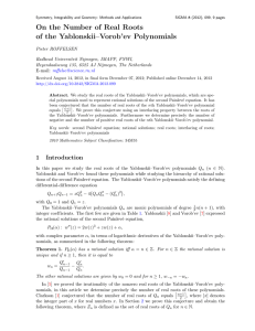 On the Number of Real Roots of the Yablonskii–Vorob’ev Polynomials