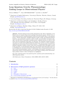 Loop Quantum Gravity Phenomenology: ysics ?