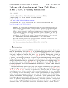 Holomorphic Quantization of Linear Field Theory in the General Boundary Formulation