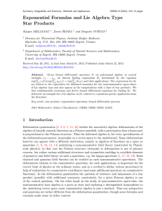 Exponential Formulas and Lie Algebra Type Star Products