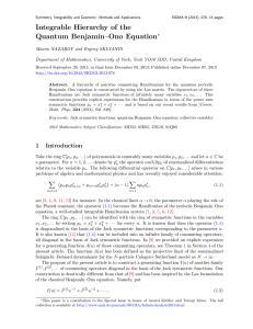 Integrable Hierarchy of the Equation ?