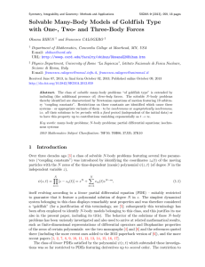 Solvable Many-Body Models of Goldf ish Type