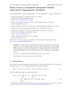 Bethe Vectors of Quantum Integrable Models -Matrix ?