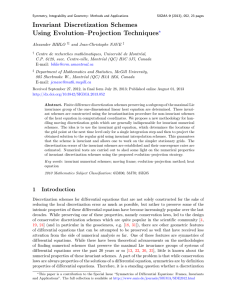 Invariant Discretization Schemes hniques ?