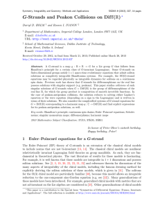 G-Strands and Peakon Collisions on Dif f (R) ?