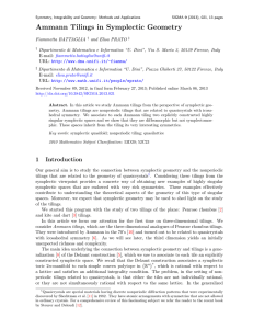 Ammann Tilings in Symplectic Geometry