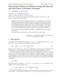 The Cauchy Problem for Darboux Integrable Systems ulas ‹
