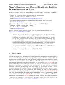 Wong’s Equations and Charged Relativistic Particles Space ?