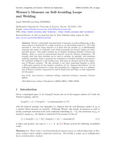 Werner’s Measure on Self-Avoiding Loops and Welding