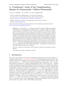 A “Continuous” Limit of the Complementary Bannai–Ito Polynomials: Chihara Polynomials