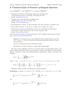 A Classical Limit of Noumi’s q-Integral Operator