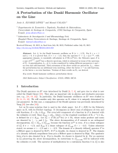 A Perturbation of the Dunkl Harmonic Oscillator on the Line