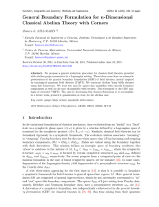 General Boundary Formulation for n-Dimensional Classical Abelian Theory with Corners