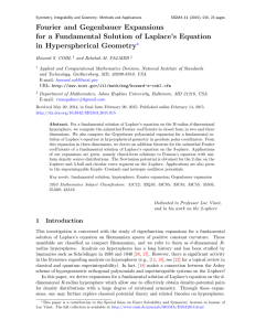 Fourier and Gegenbauer Expansions for a Fundamental Solution of Laplace’s Equation Geometry ?