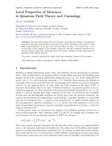 Local Properties of Measures in Quantum Field Theory and Cosmology