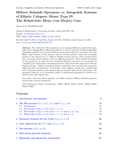 Hilbert–Schmidt Operators vs. Integrable Systems of Elliptic Calogero–Moser Type IV.