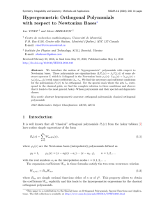 Hypergeometric Orthogonal Polynomials Bases ?