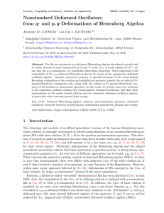 Nonstandard Deformed Oscillators from q- and p, q-Deformations of Heisenberg Algebra