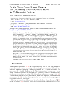 On the Chern–Gauss–Bonnet Theorem and Conformally Twisted Spectral Triples for C -Dynamical Systems