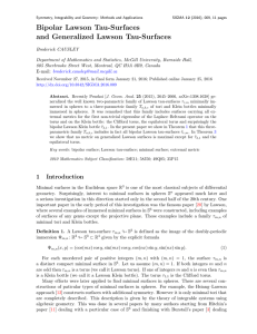 Bipolar Lawson Tau-Surfaces and Generalized Lawson Tau-Surfaces