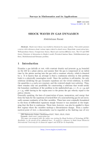 SHOCK WAVES IN GAS DYNAMICS Surveys in Mathematics and its Applications